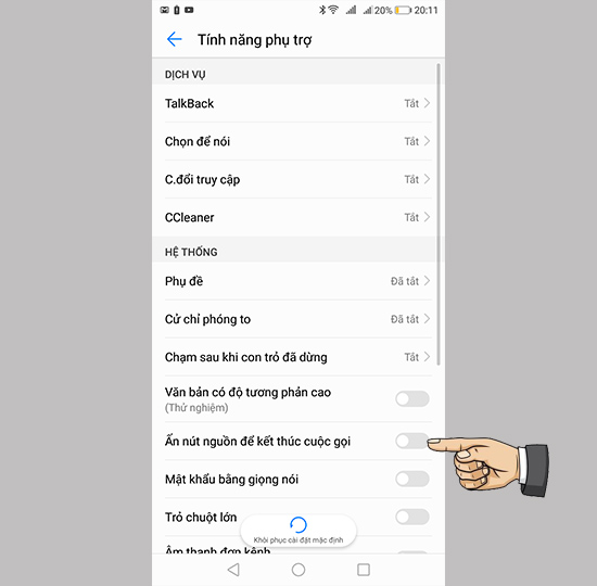 Kích hoạt tính năng